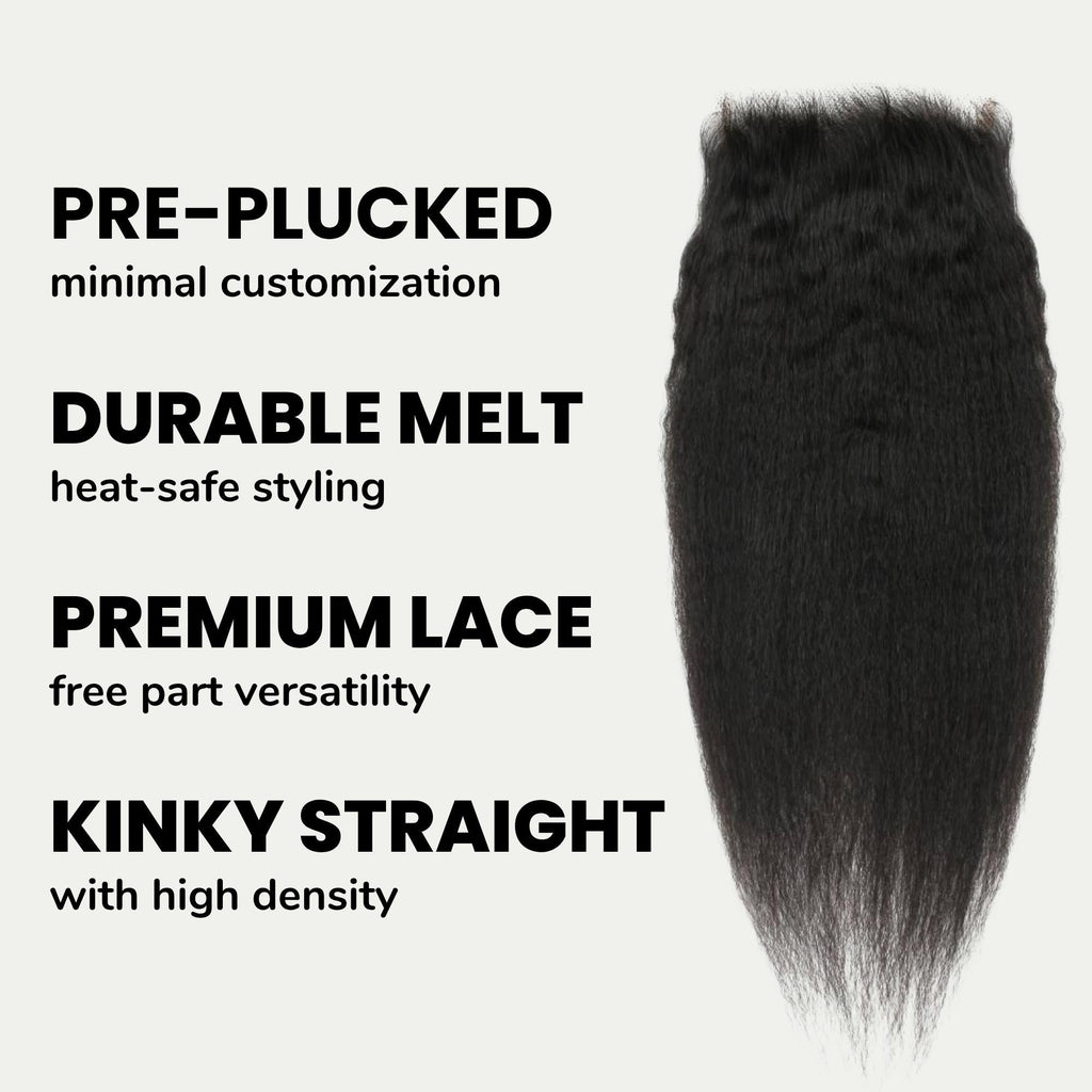 Kinky Straight 5x5 HD Lace Human Hair Closure