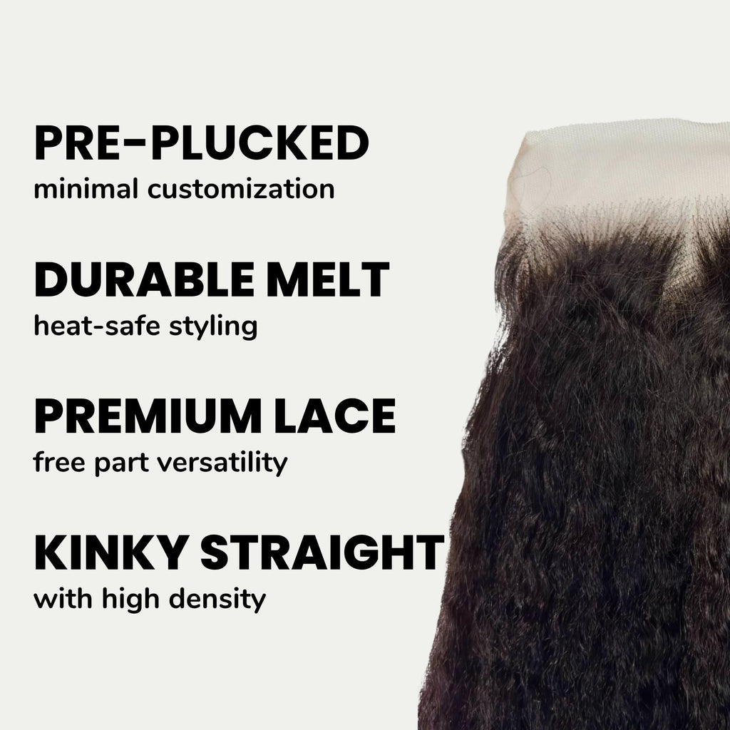 Kinky Straight 7x7 HD Lace Human Hair Closure