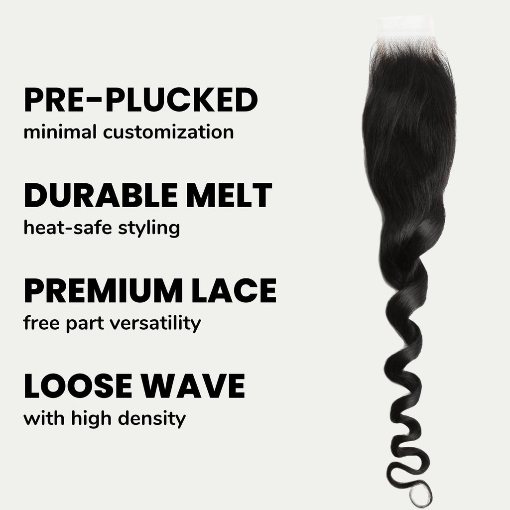Loose Wave 2x6 HD Lace Human Hair Closure