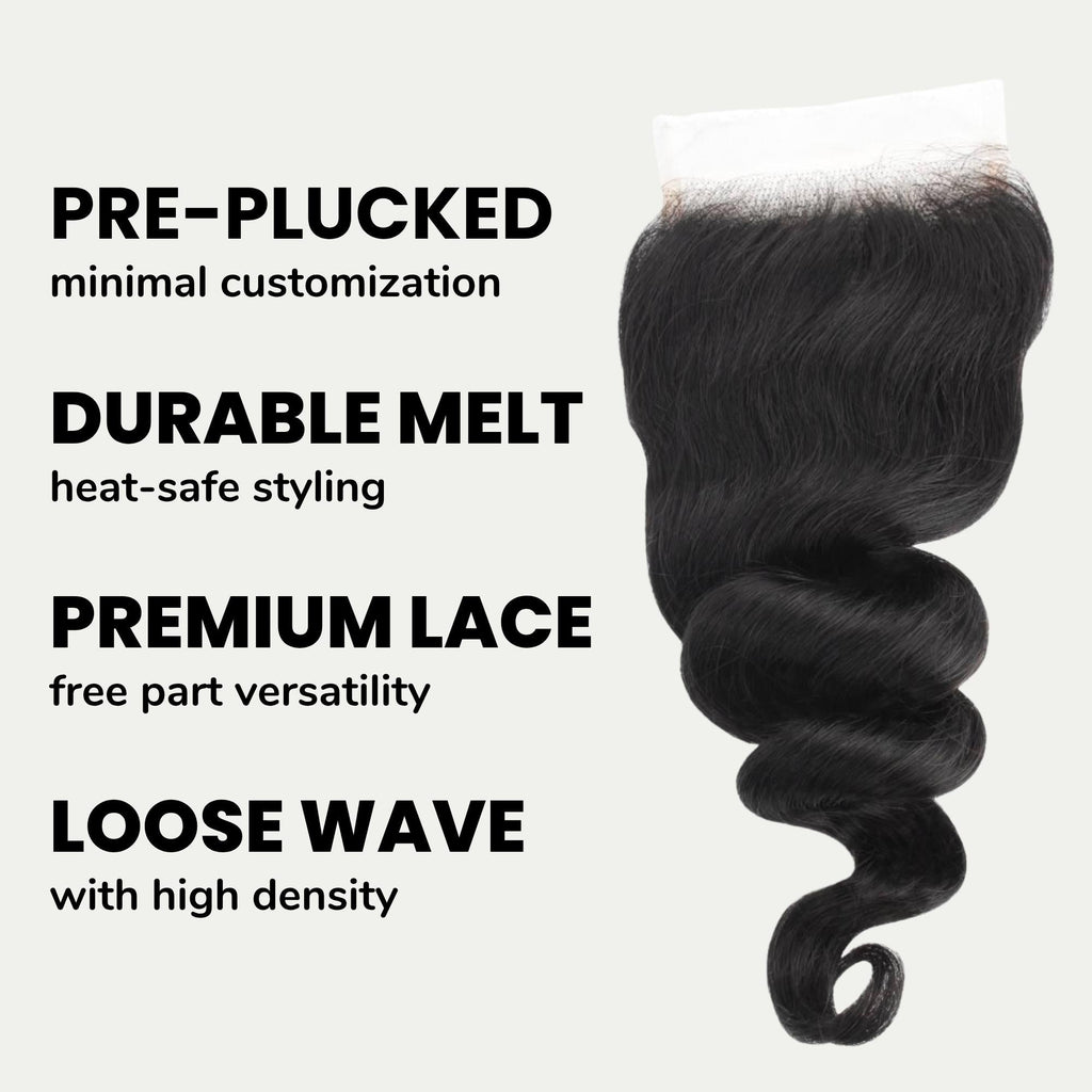 Loose Wave 5x5 HD Lace Human Hair Closure