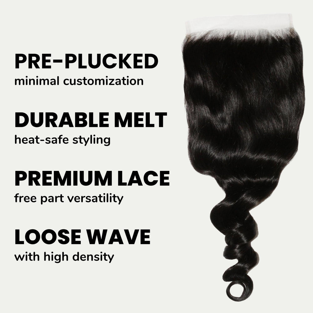 Loose Wave 6x6 HD Lace Human Hair Closure