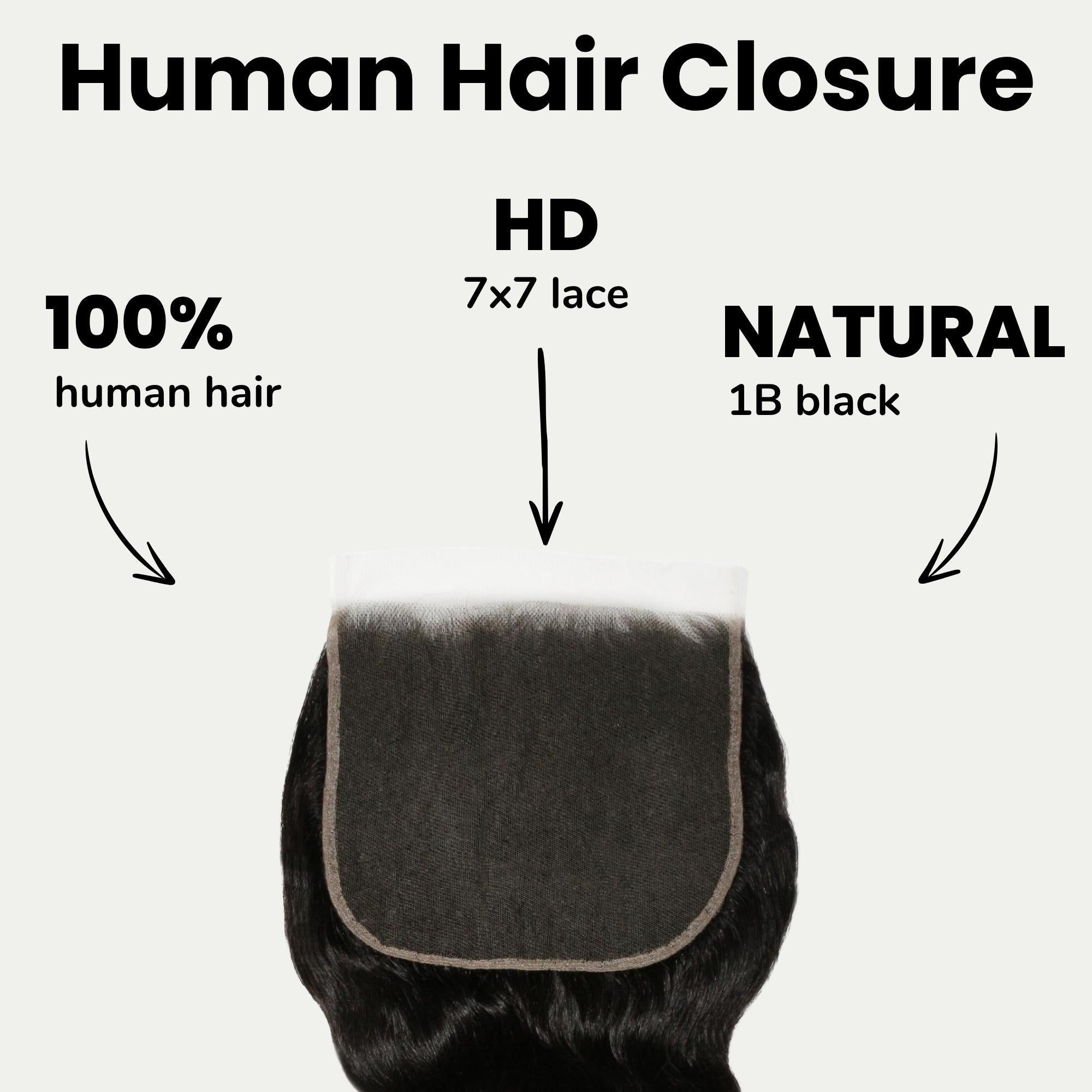 Loose Wave 7x7 HD Lace Human Hair Closure