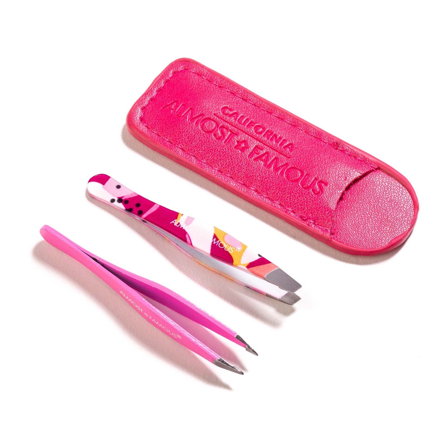 Precision Tweezer Duo (with Genuine Leather Case) by Almost Famous Hair