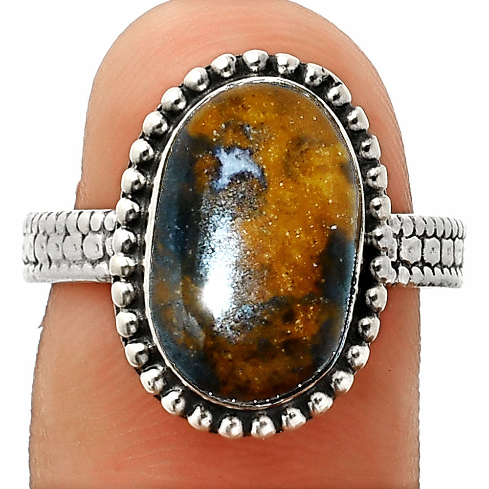 Natural Indian Blanket Jasper Ring size-8.5 R-1071 SDR237293 by DESIRE GEM