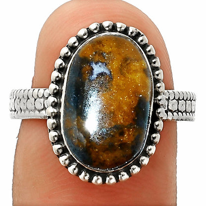 Natural Indian Blanket Jasper Ring size-8.5 R-1071 SDR237293 by DESIRE GEM