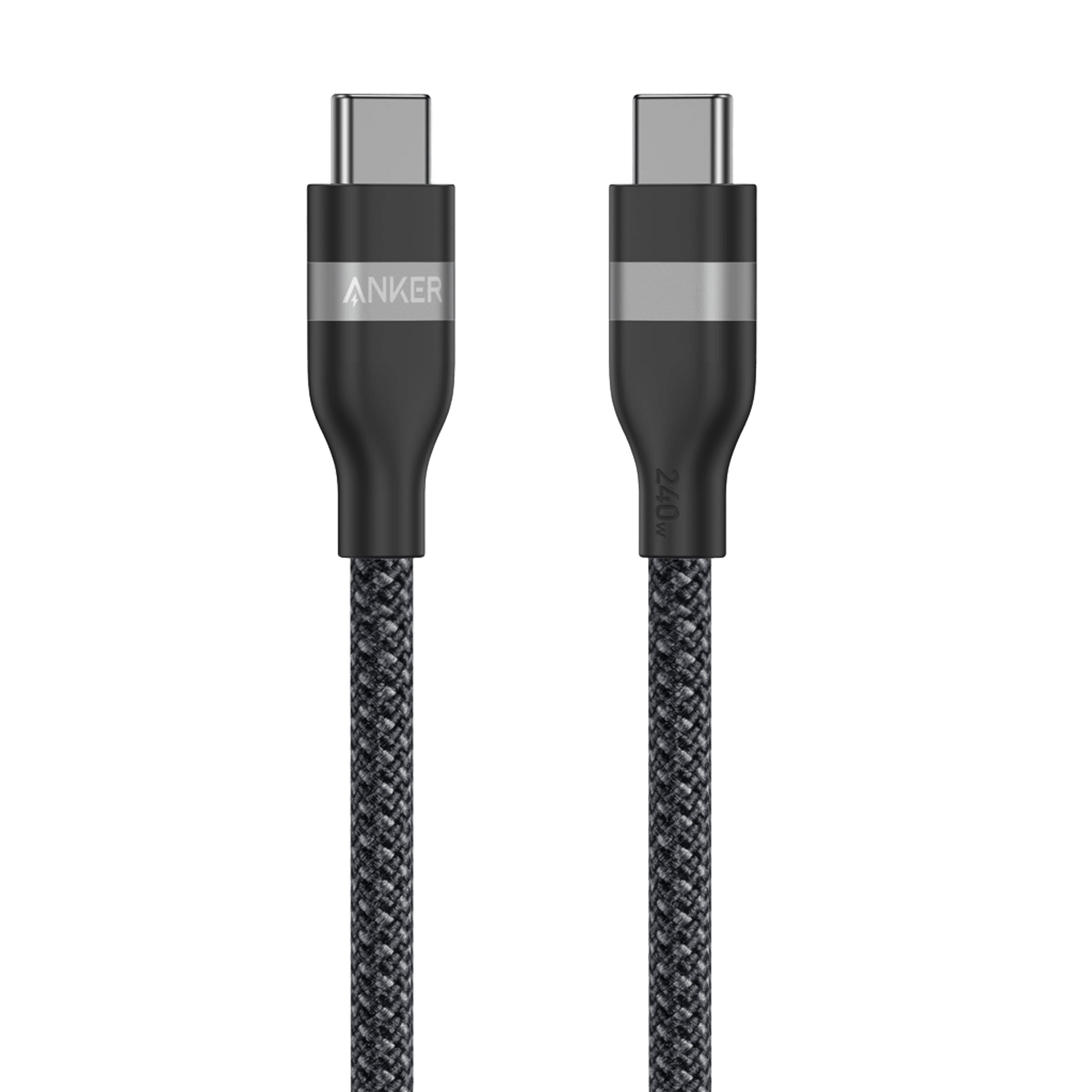 Anker USB-C to USB-C Cable (3 ft / 6 ft, 240W, Upcycled-Braided) by Anker