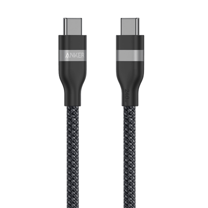 Anker USB-C to USB-C Cable (3 ft / 6 ft, 240W, Upcycled-Braided) by Anker