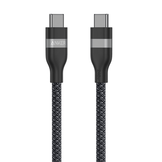 Anker USB-C to USB-C Cable (3 ft / 6 ft, 240W, Upcycled-Braided) by Anker