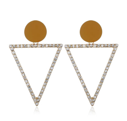 Gold Triangle Earrings