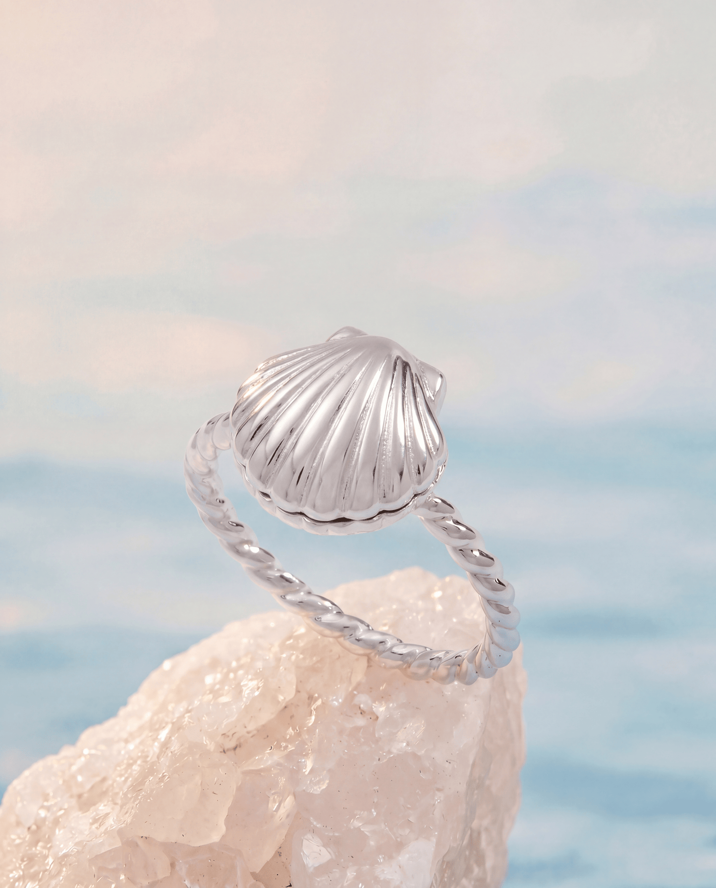 Salt + Sea 'Seashells Are Love Letters In The Sand' Locket Ring