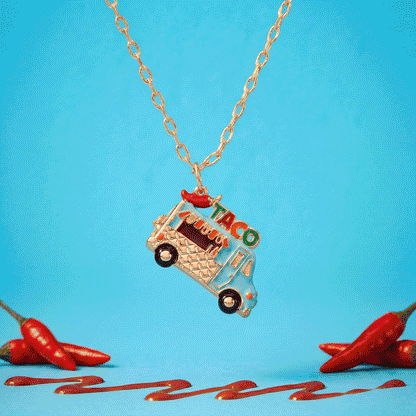 Taco Truck Locket Necklace