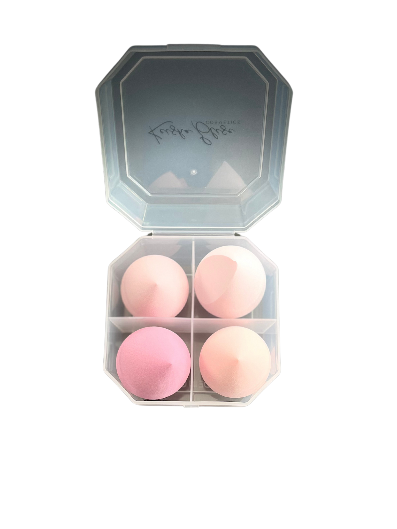 4-Piece Makeup Sponge Set with Travel Case by KE Cosmetics
