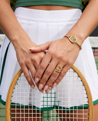 Tennis Racket 'You Are Serving' Wrap Ring