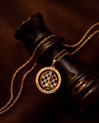 'Always Think One Move Ahead' Chess Spinner Pendant