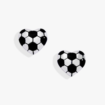 Soccer Heart Stud Earrings