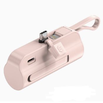 5000mAh Portable Charger with Built-In Cable