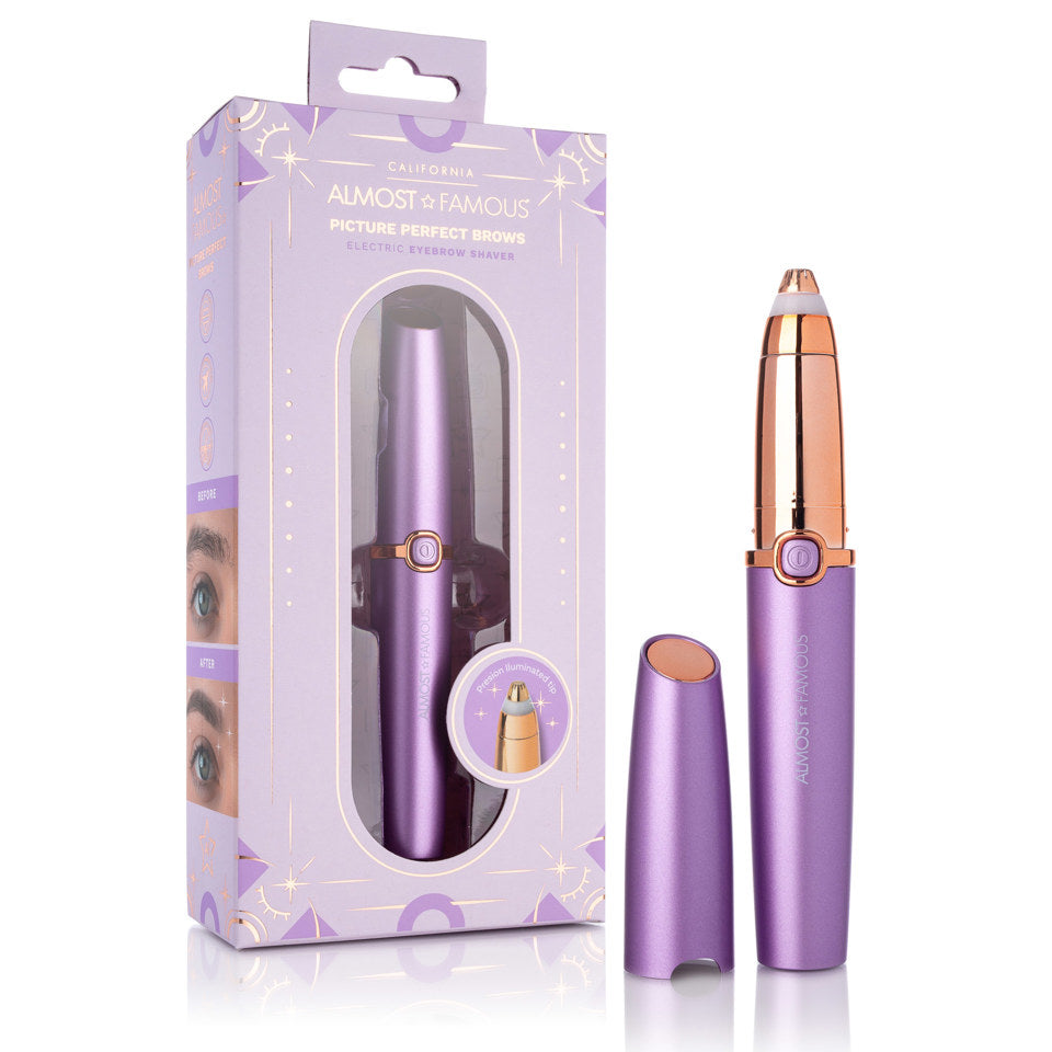 New "Perfect Brows" Eyebrow Trimmer with Precision LED Tip by Almost Famous Hair
