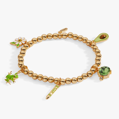 Crayola Fan Favorites Forest Green Charm Stretch Bracelet