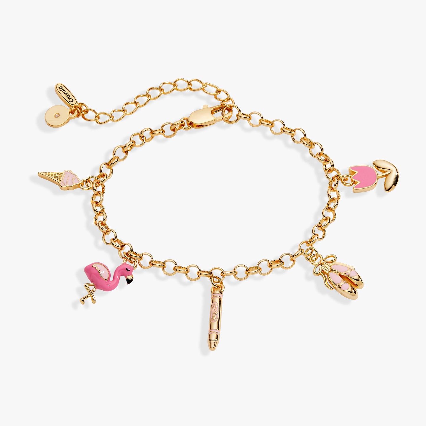 Crayola Fan Favorites Tickle Me Pink Charm Bracelet