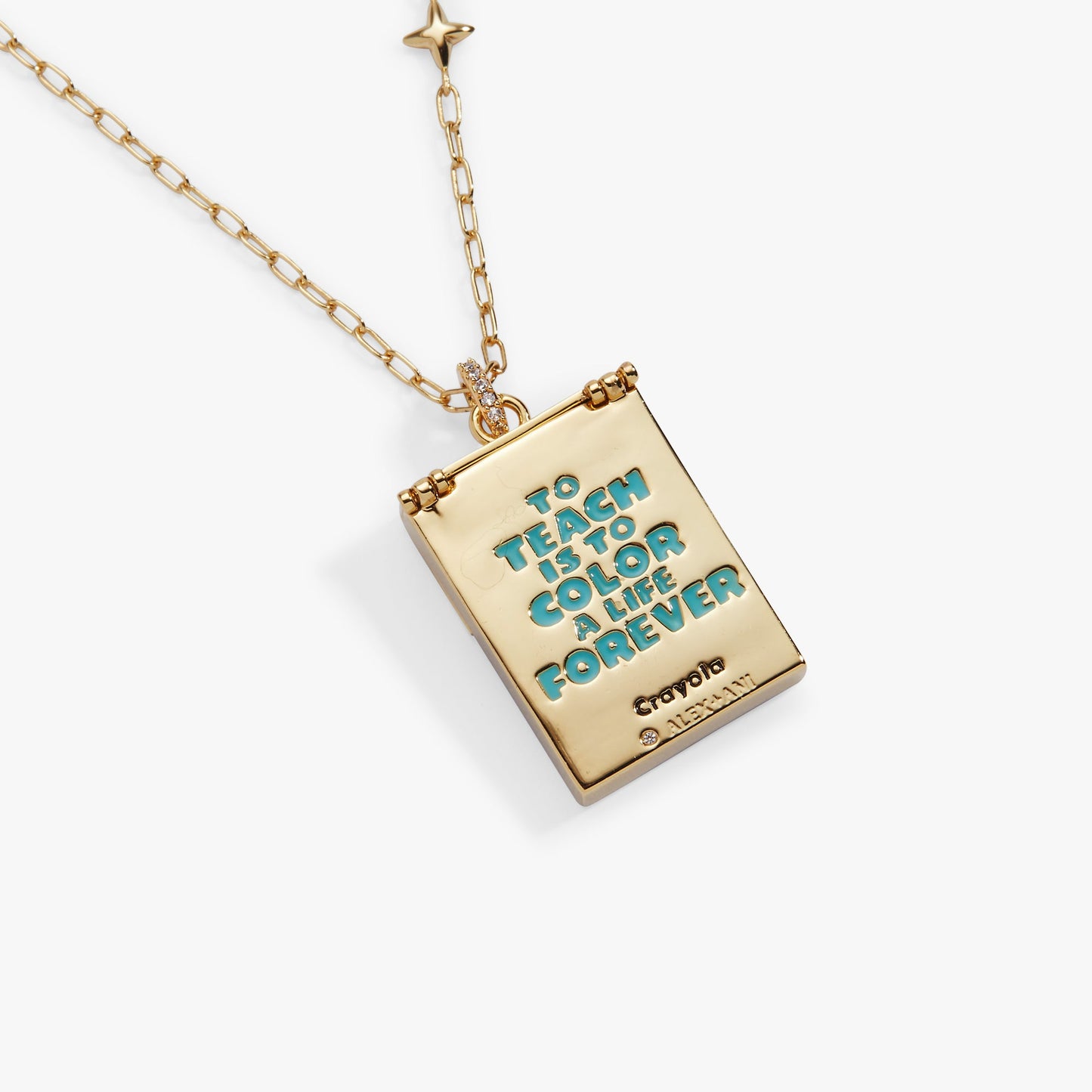 Crayola 'To Teach Is To Color A Life Forever' Crayon Box Locket