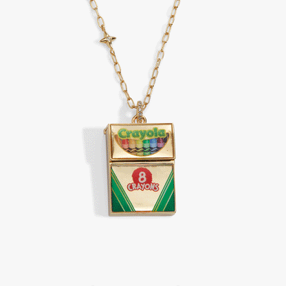 Crayola 'To Teach Is To Color A Life Forever' Crayon Box Locket