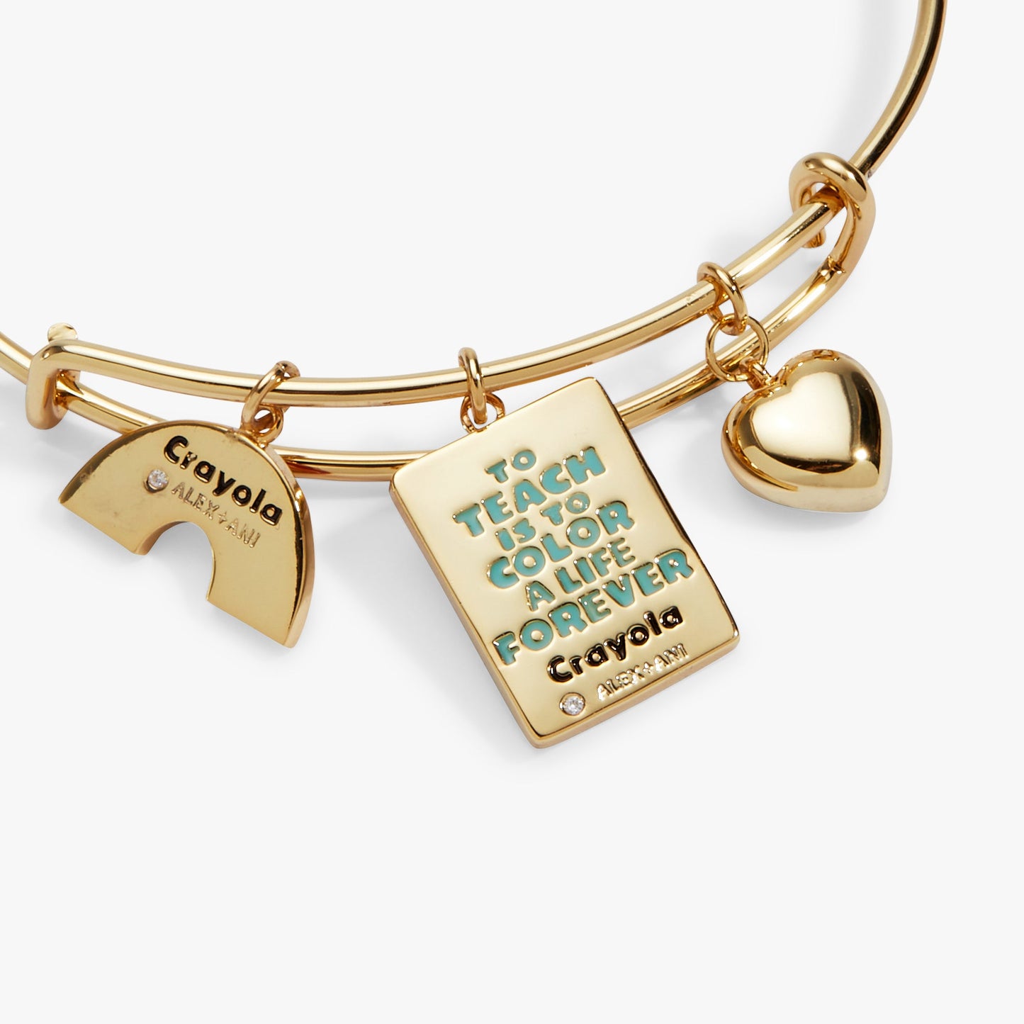 Crayola 'To Teach Is To Color A Life Forever' Multi Charm Bangle