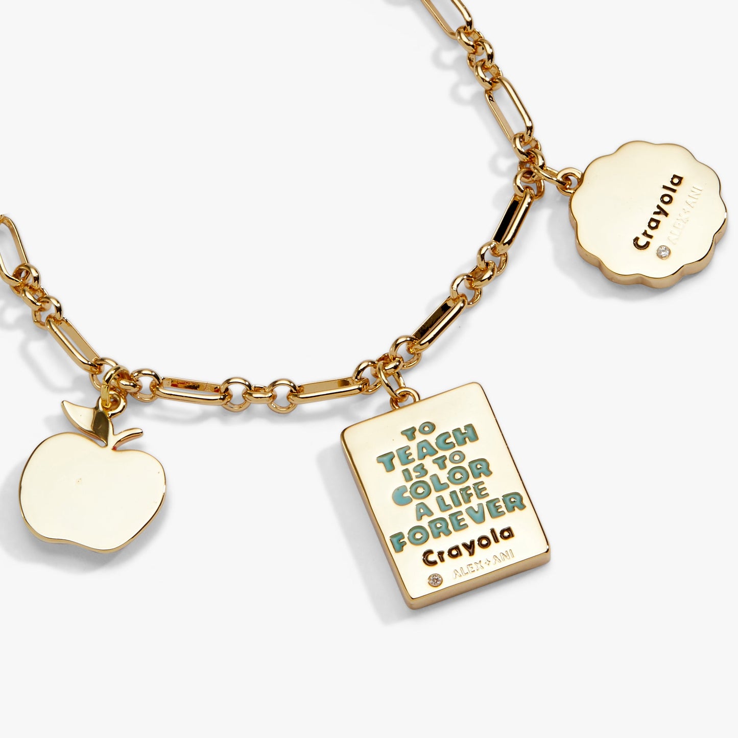 Crayola 'Teaching Is A Work Of Heart' Toggle Bracelet