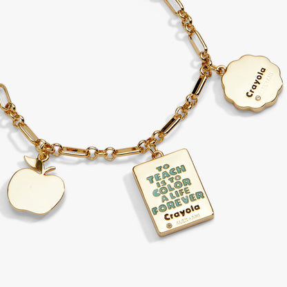 Crayola 'Teaching Is A Work Of Heart' Toggle Bracelet