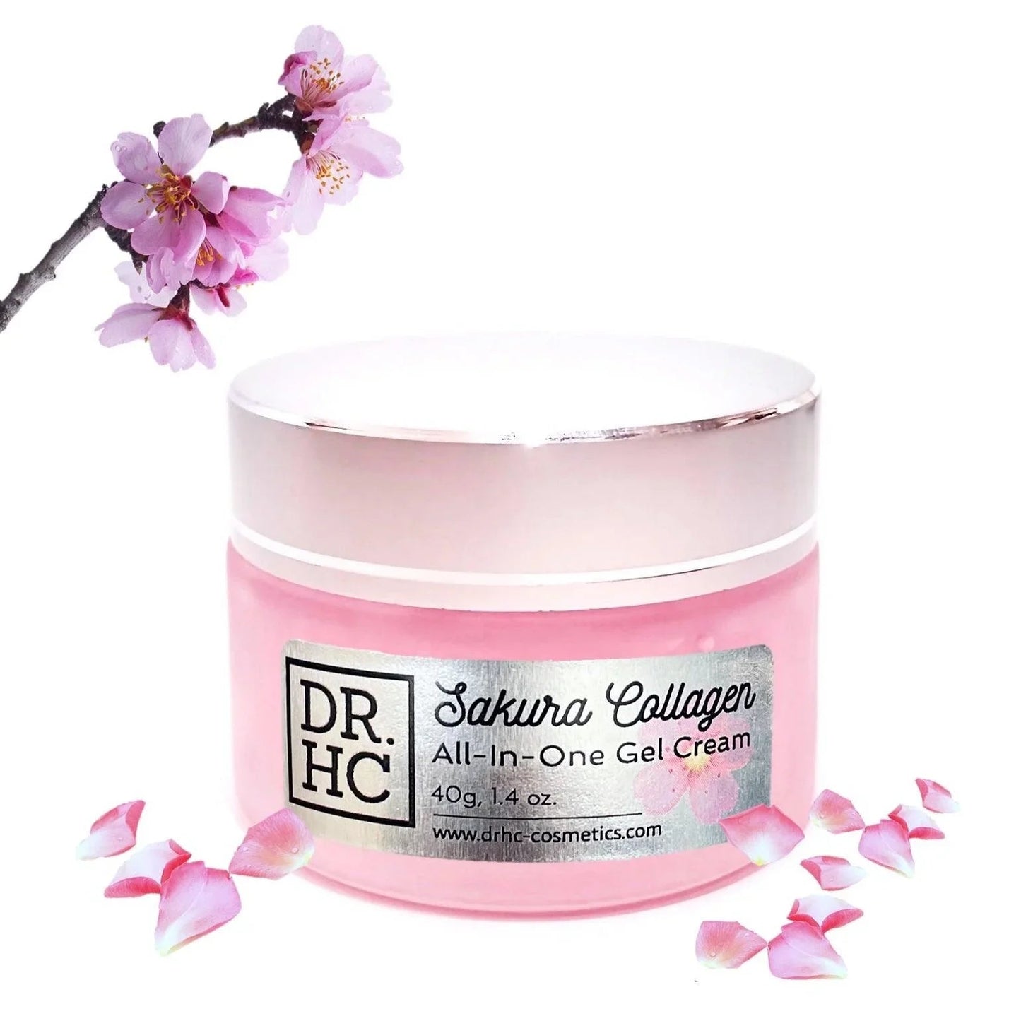 DR.HC Sakura Collagen All-In-One Gel Cream (25~40g, 0.9~1.4oz.) (Collagen support, Skin firming, Brightening, Anti-scar...) b