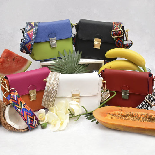Tiny Chain-Strap Leather Handbag