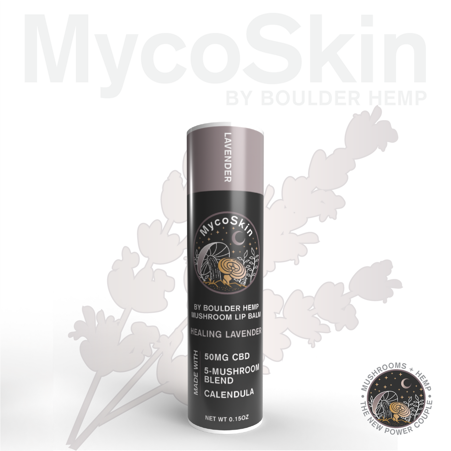 Healing Lavender 50mg CBD + Mushroom Lip Balm