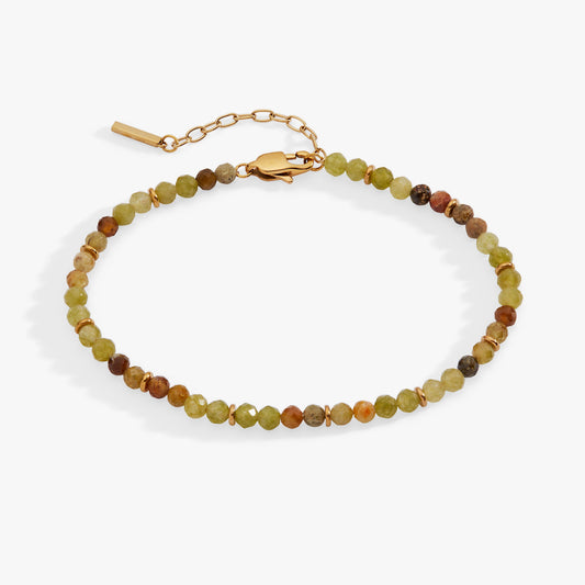 Green Ombre Semi-Precious Beaded Anklet