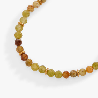 Green Ombre Semi-Precious Beaded Anklet