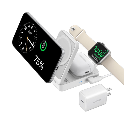 Anker MagGo Wireless Charging Station (Foldable 3-in-1) by Anker