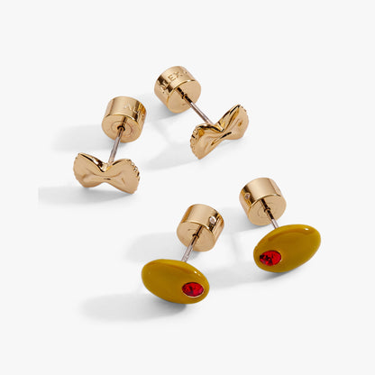 Pasta Girl Stud Earrings Set Of 2