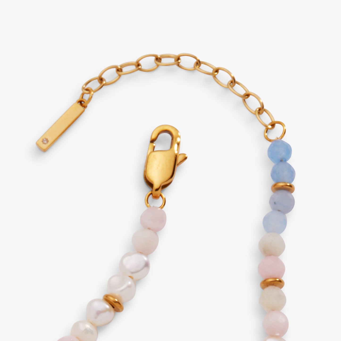 Sandy Peach Ombre Semi-Precious Beaded Anklet