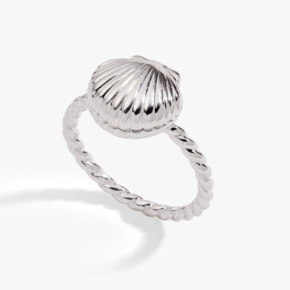 Salt + Sea 'Seashells Are Love Letters In The Sand' Locket Ring