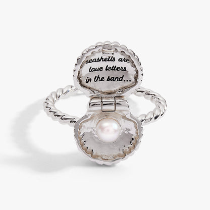 Salt + Sea 'Seashells Are Love Letters In The Sand' Locket Ring