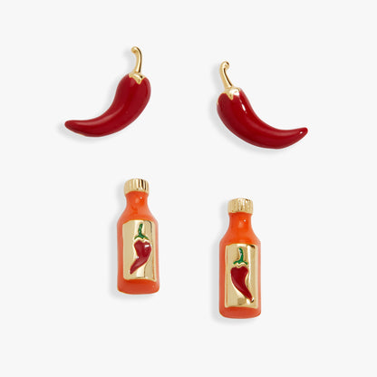 Taco Hot Sauce & Pepper Stud Set